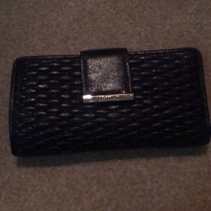 Matras leather wallet in navy blue never used